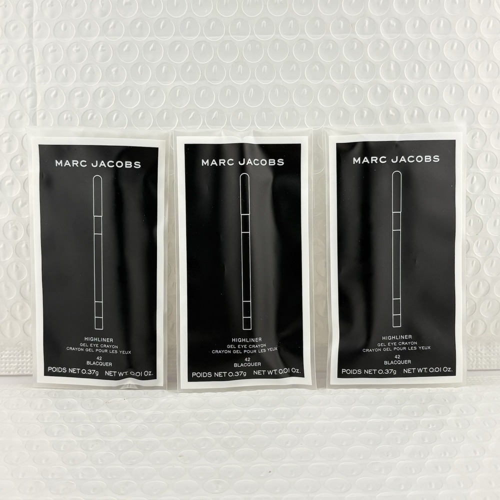 3x Marc Jacobs Highliner Gel Eye Crayon Liner Pencil Eyeliner Blacquer Trvl Sz